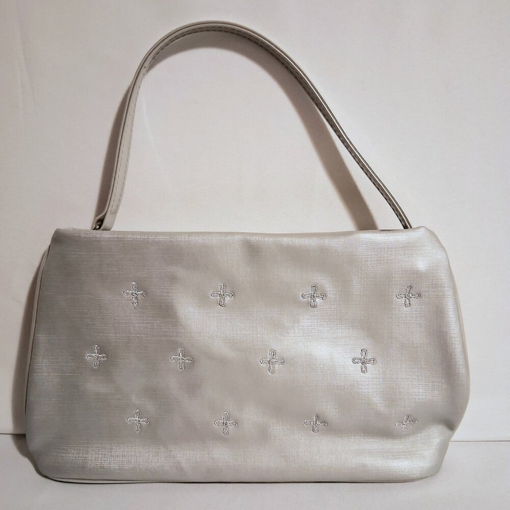 Avon Platinum Silver Handbag With Handle